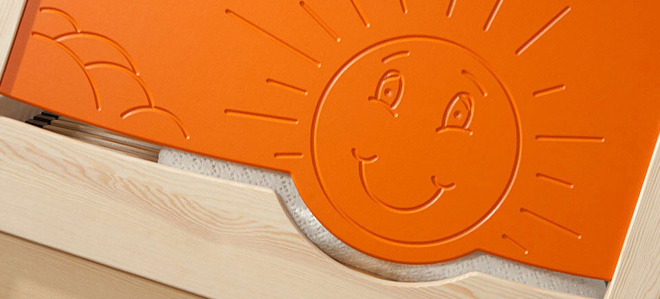 Patrová postel 80 cm Tini (s rošty)