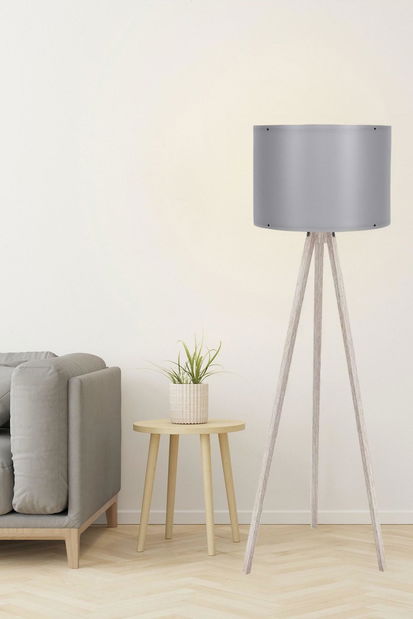 Stojanová lampa Farnesia 1 (šedá + přírodní)