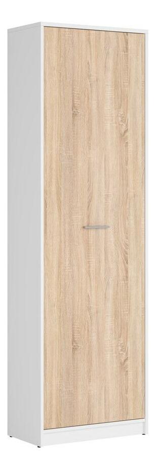 Policová skříň BRW Nepo Plus 22 (bílá + dub sonoma)