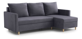 Rohová sedací souprava Ronaldo (P) (tmavě šedá)