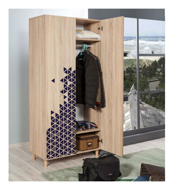 Šatní skříň Sirius 123 (dub sonoma)