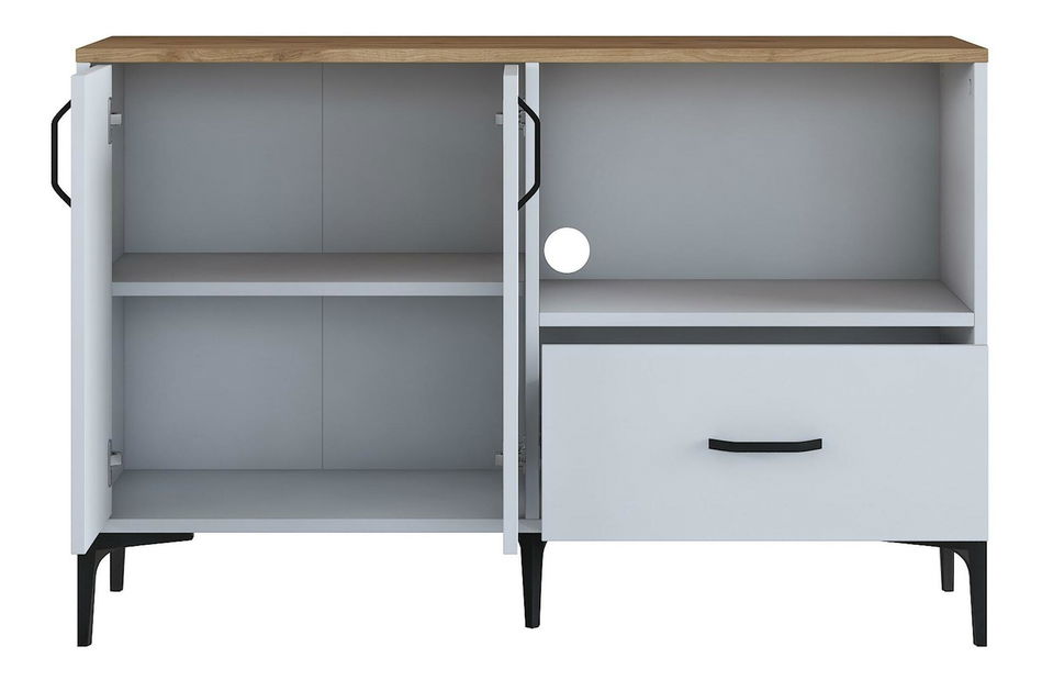 Komoda Jenaretta 161 (bílá + ořech)