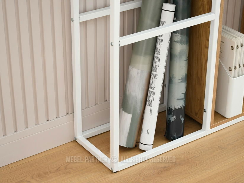 Regál Julia (dub + bílá)