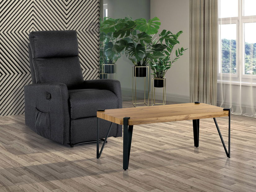 Konferenční stolek Arthus-260-OAK (dub + černá)