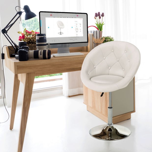 Otočné křeslo Gully (bílá)