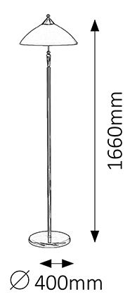Stojanová lampa Regina 8178 (bronzová + krémová)