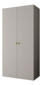 Šatní skříň 100 cm Parna 1 (kašmír + zlatá)