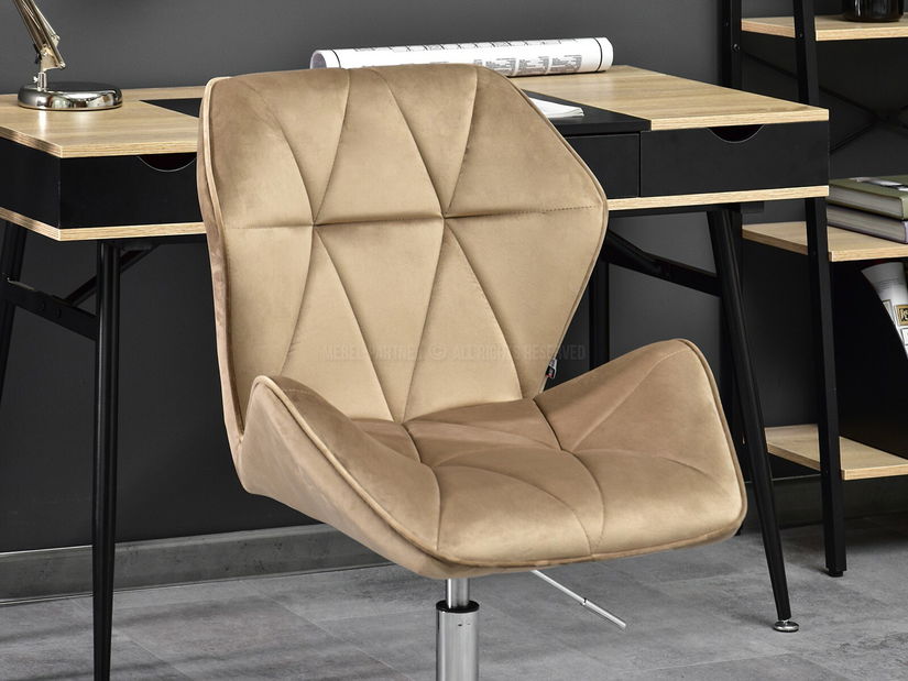 Křeslo Velma M (béžová + chromová)