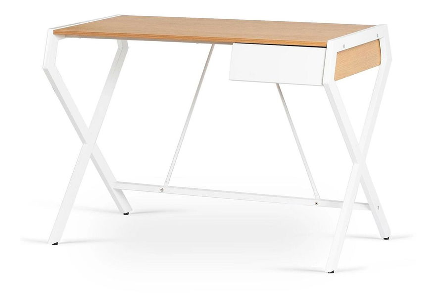 Psací stolek Mecanico (dub zlatý + bílá)