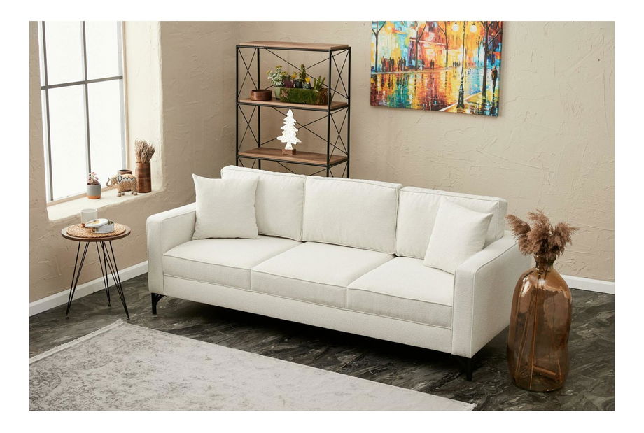 Pohovka trojsedačka Berlunetta (krémová + černá)