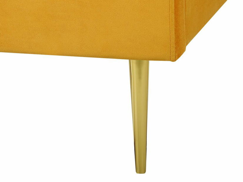 Manželská postel 160 cm Faris (žlutá) (s roštem)