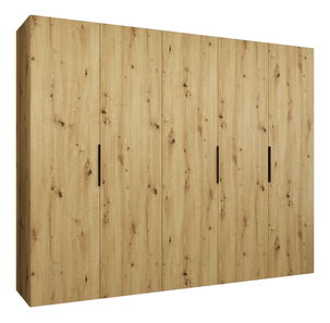 Šatní skříň 250 cm Mirabella 1 (dub artisan + černá)
