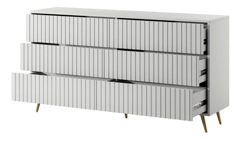 Skříňka Biel B5 (bílá + zlatá)