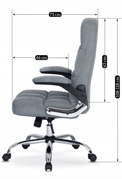 Kancelářské křeslo Oscurecida (šedá)