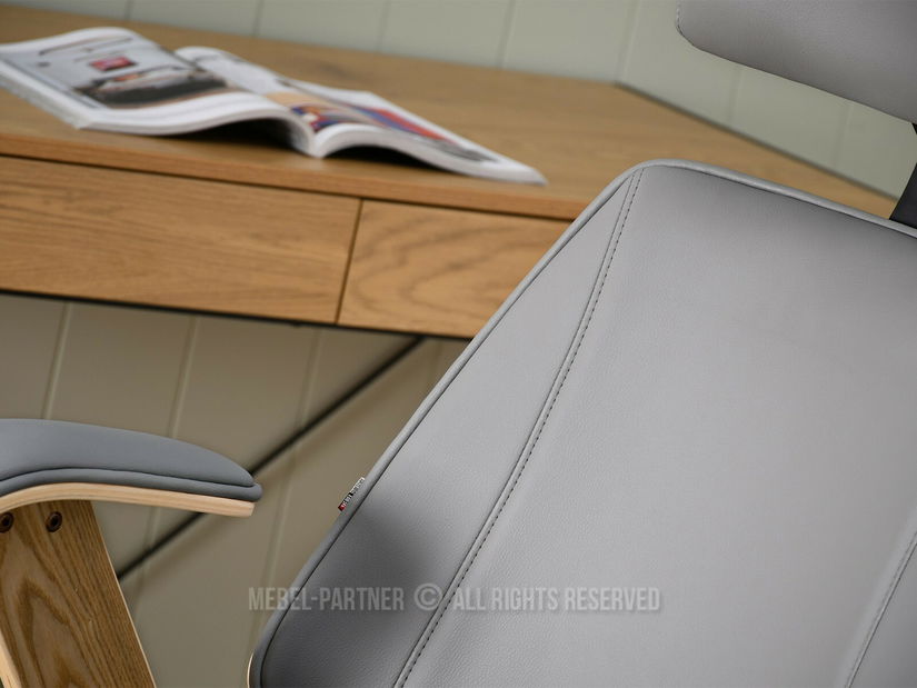 Křeslo Franc (dub šedý + černá)