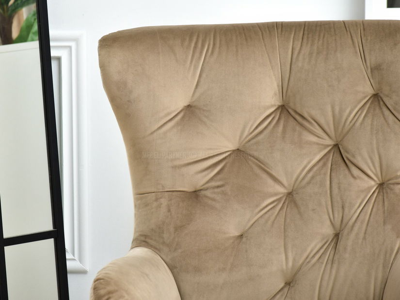 Křeslo Aaron (béžová + černá)