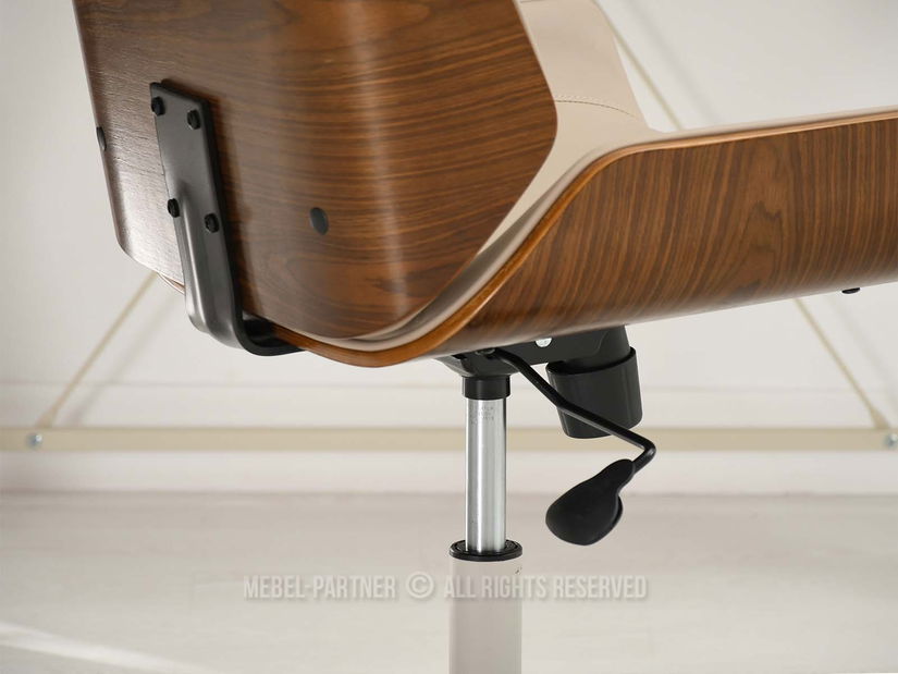 Židle Aukley (ořech + tmavě béžová + šedá)