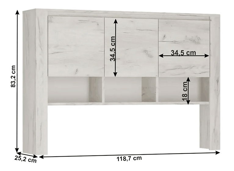 Nástavba na PC stolek Adamu Typ 60 3D