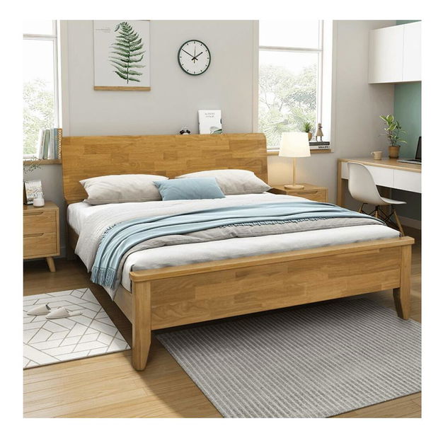 Manželská postel 160 cm Novedades (přírodní) (s roštem)