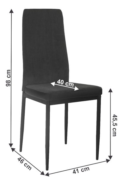 Jídelní židle Enrico (tmavě šedá + černá)