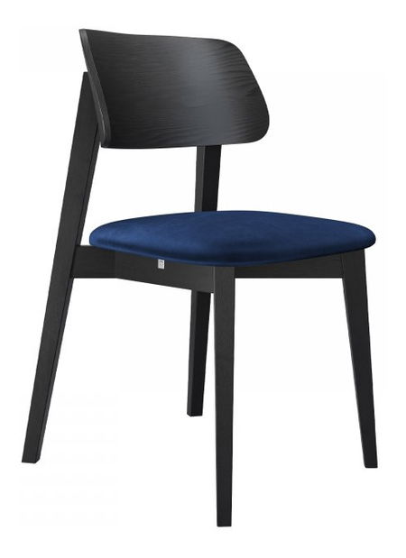 Jídelní židle KD 63 (černá + modrá)