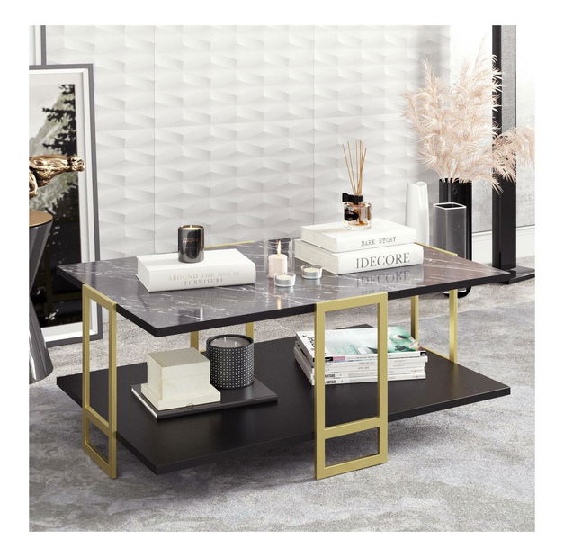 Konferenční stolek Poppy (zlatá + černá)