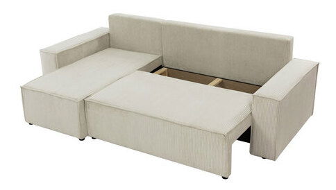 Rohová sedačka Kasuna (tmavě modrá) (s úl. prostorem)