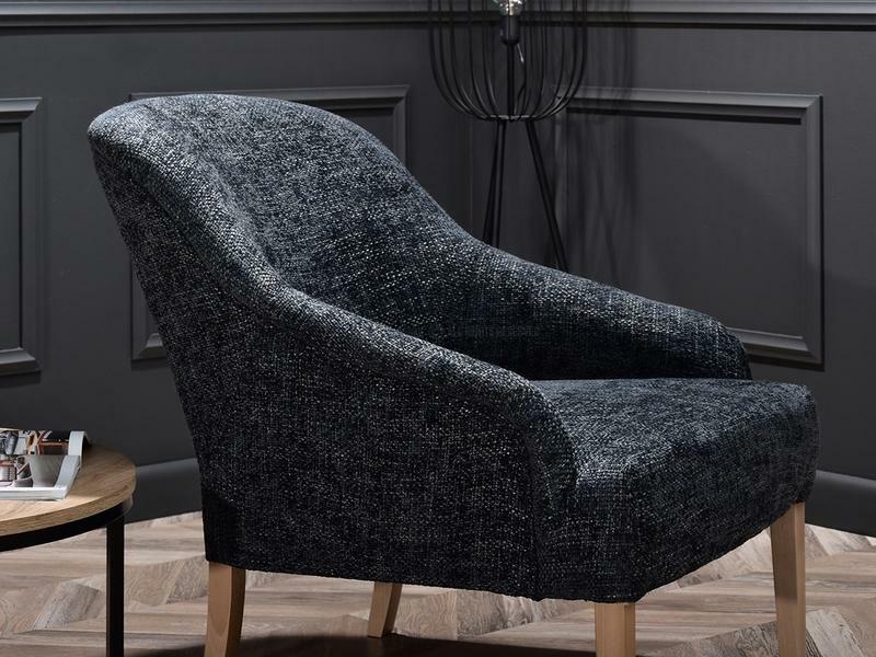 Relaxační křeslo Roseile (šedá + dub)