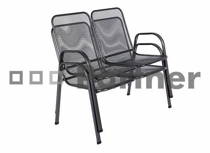 Zahradní lavička Sága dvojitá (kov)