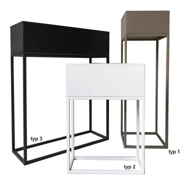 Kovový květináč Indrazia typ 3 (tmavě šedá)