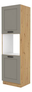 Potravinová kuchyňská skříň Lucid 60 DP 210 2F (dub artisan + claygrey)