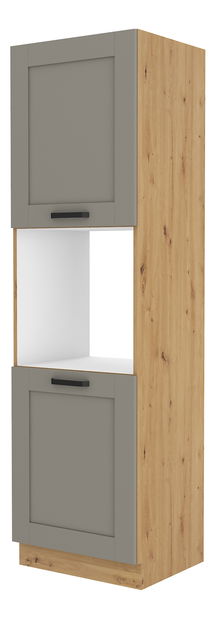 Potravinová kuchyňská skříň Lucid 60 DP 210 2F (dub artisan + claygrey)