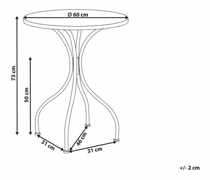 Zahradní stolek Cliff (černá)