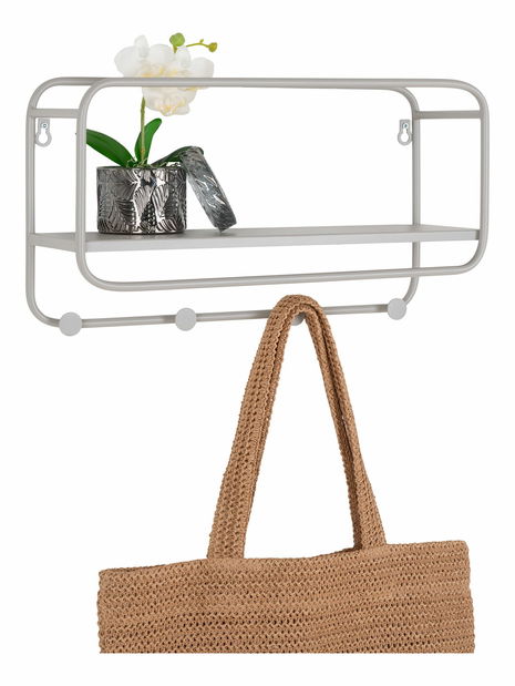 Nástěnný věšák Felmira 1 (šedá)