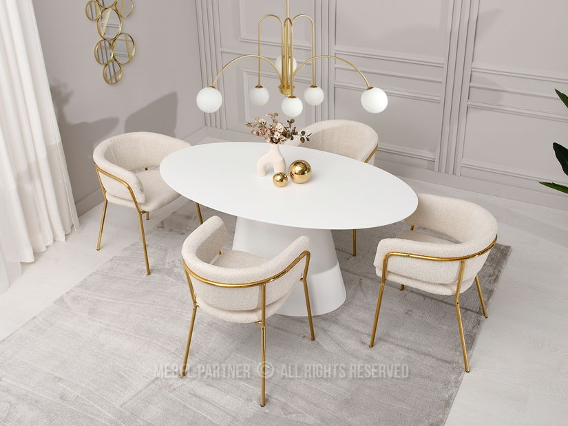 Židle Sorento (krémová + zlatá)