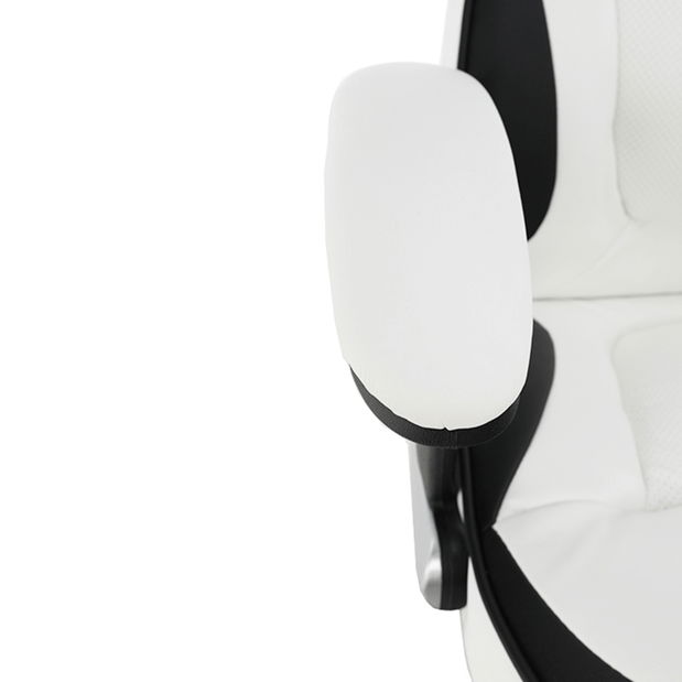 Kancelářské křeslo Aefa (ekokůže bílá + černá)
