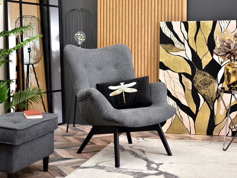 Designové křeslo Florentino (grafit + dub)