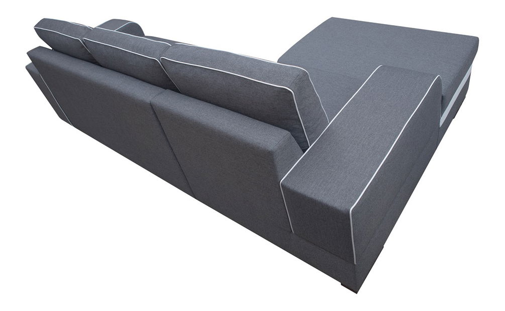 Rohová sedací souprava Fira (šedá + žlutá) (L)