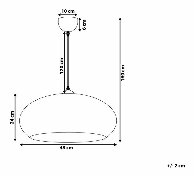 Závěsná lampa Lansing (zlatá)