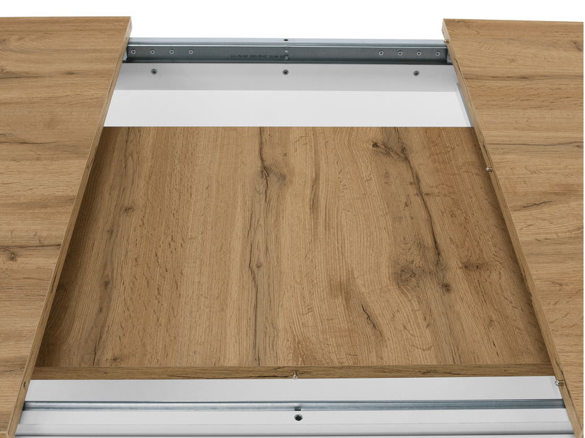 Jídelní stůl Vilgi (pro 4 až 6 osob) (bílá + dub wotan)