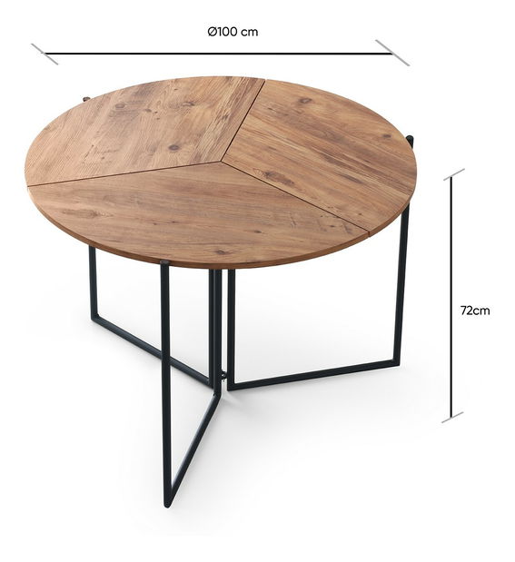 Jídelní stůl (pro 4 osoby) Yan (Borovica antlantic)