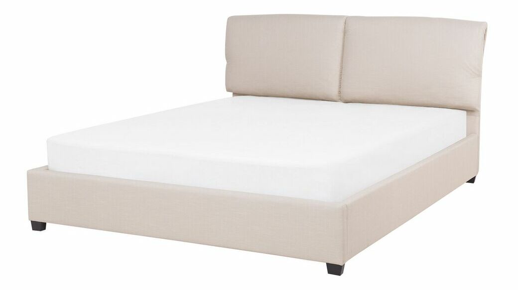 Manželská postel 140 cm BELLA (s roštem) (béžová)