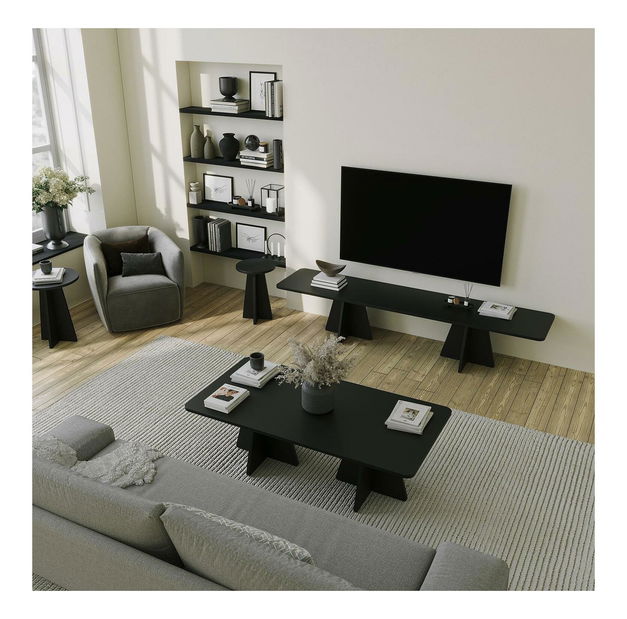 Set nábytku do obývacího pokoje Kabivo (černá)