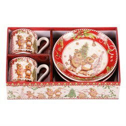 Hrníčky s podšálky POR001-3 (vícebarevná)