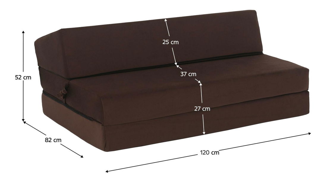 Rozkládací křeslo Viajado (tmavě hnědá)