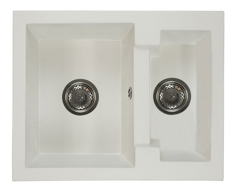 Kuchyňský dřez Yagma (bílá) (s 1 otvorem pro baterii) (L)