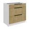 Dolní kuchyňská skříňka Carminia 80 D 3S BB PREMIUM BOX (dub cremona + bílá)