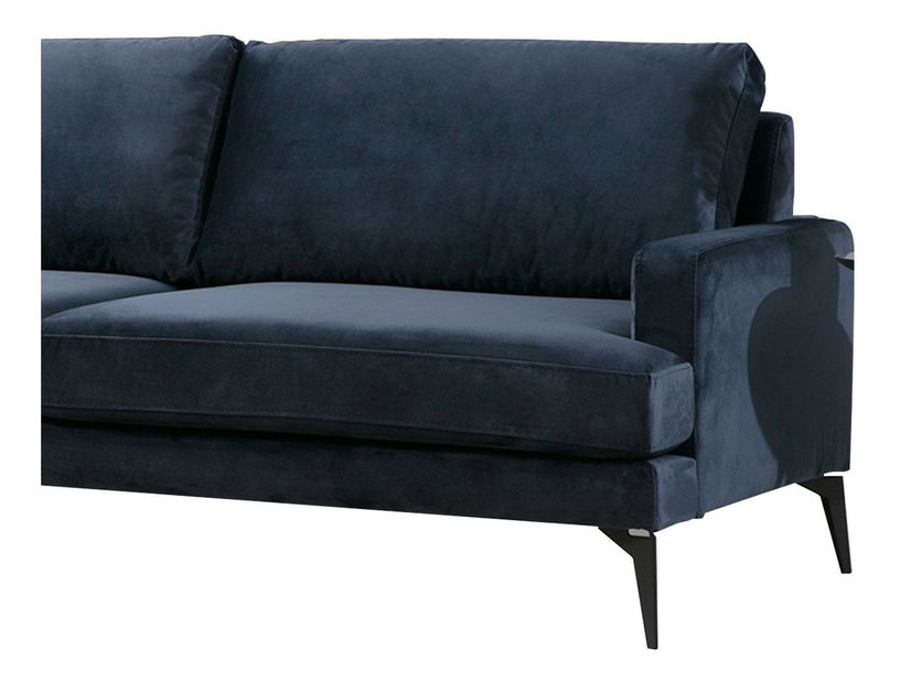 Rohová sedačka Papirolla (L) (námořnická modrá + černá)