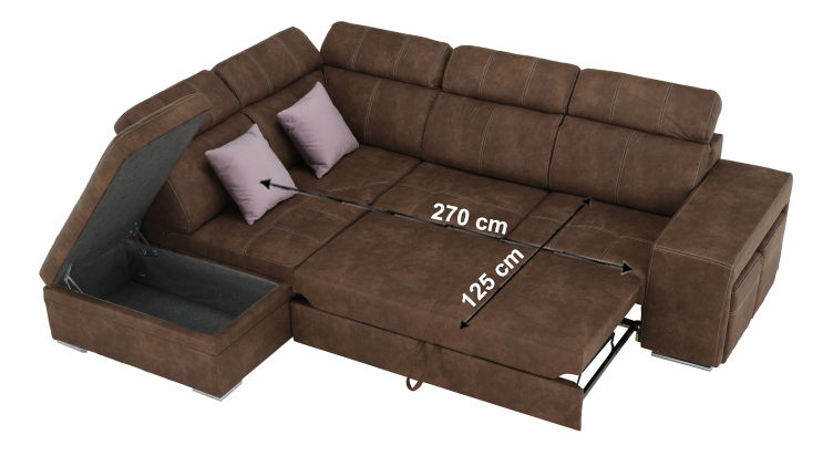 Rohová sedací souprava Lanza (L)