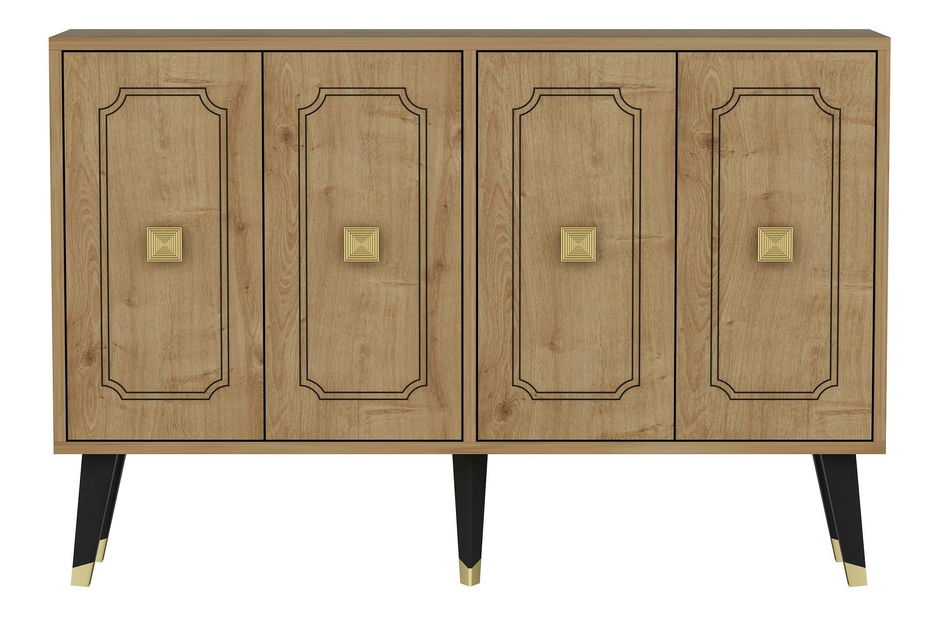 Skříňka Dubepi 3 (dub safírový + zlatá)